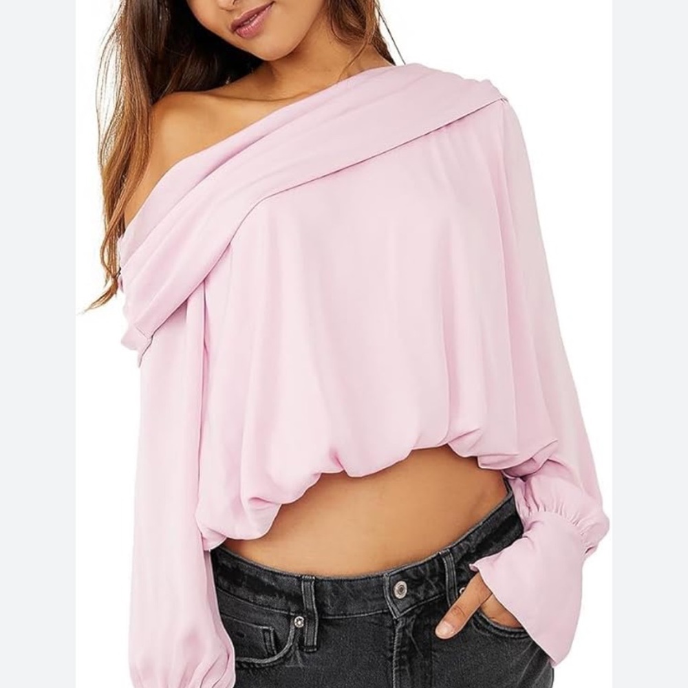 Free People off the shoulder satin top